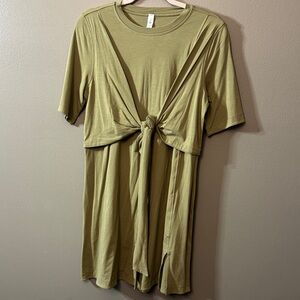 Lululemon cotton wrap front tshirt dress size 6
